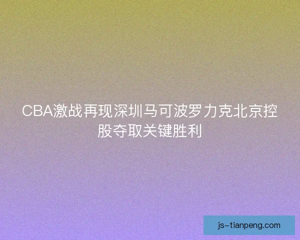 CBA激战再现深圳马可波罗力克北京控股夺取关键胜利